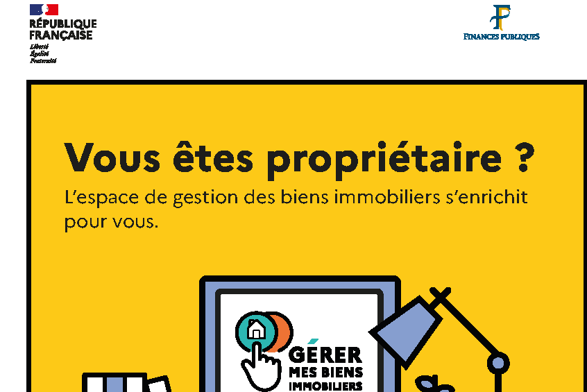 Le service numérique « Gérer mon bien immobilier » du site impot.gouv.fr s’enrichit