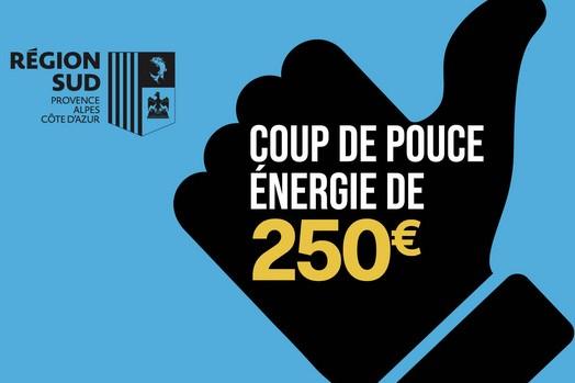 Coup de pouce énergie de 250€ par la Région SUD