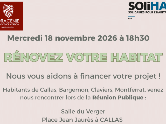 Réunion publique d&rsquo;information – Rénovez votre habitat