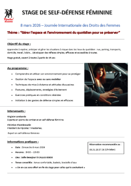 Stage de self-défense féminine