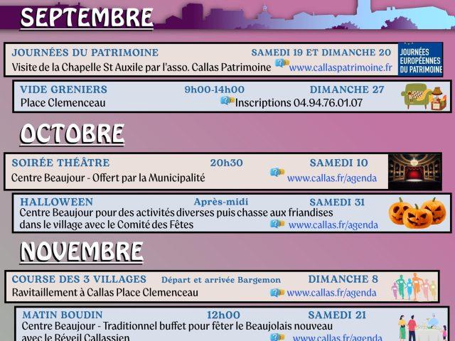 Programme des festivités 2026