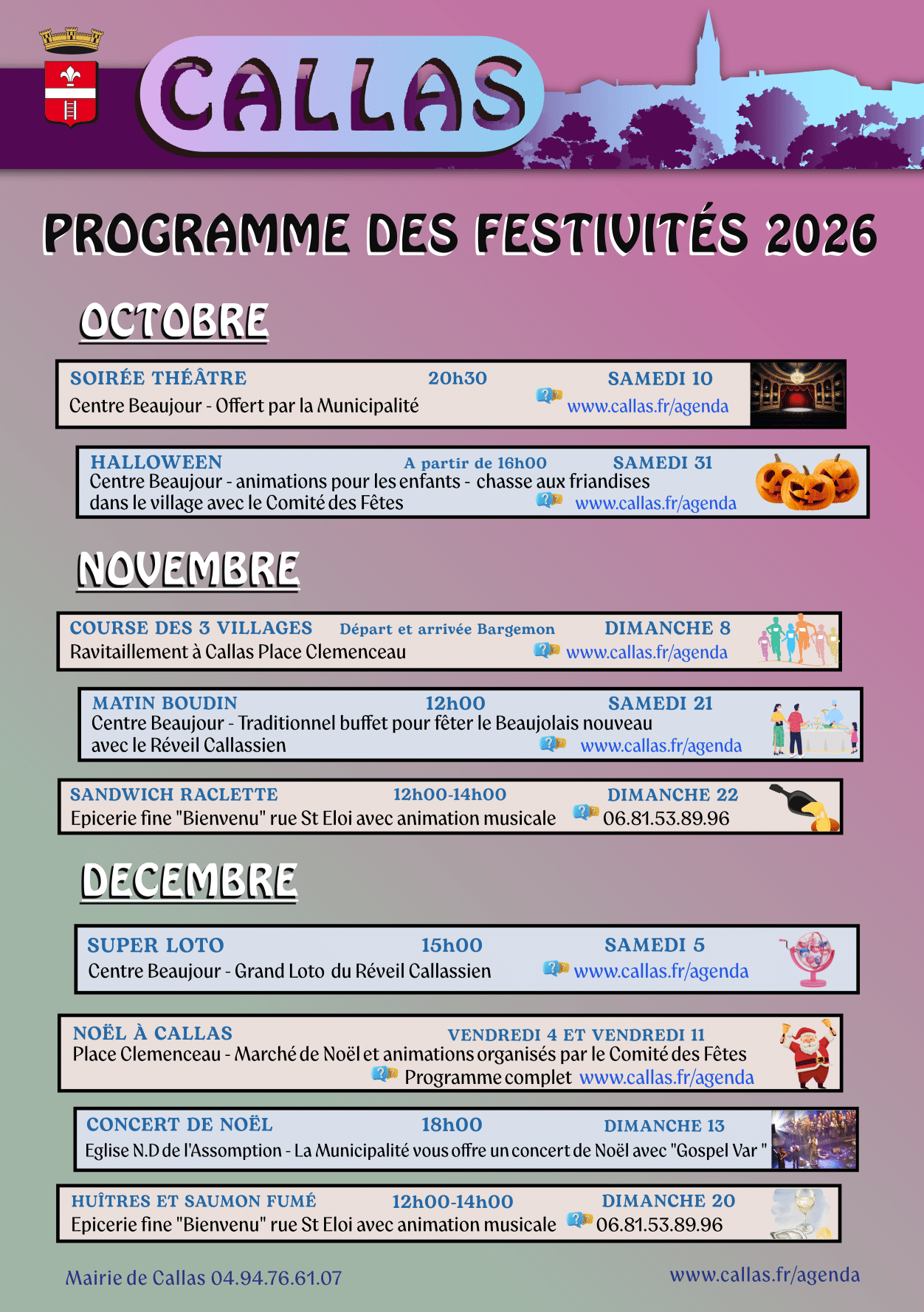 Programme des festivités 2026