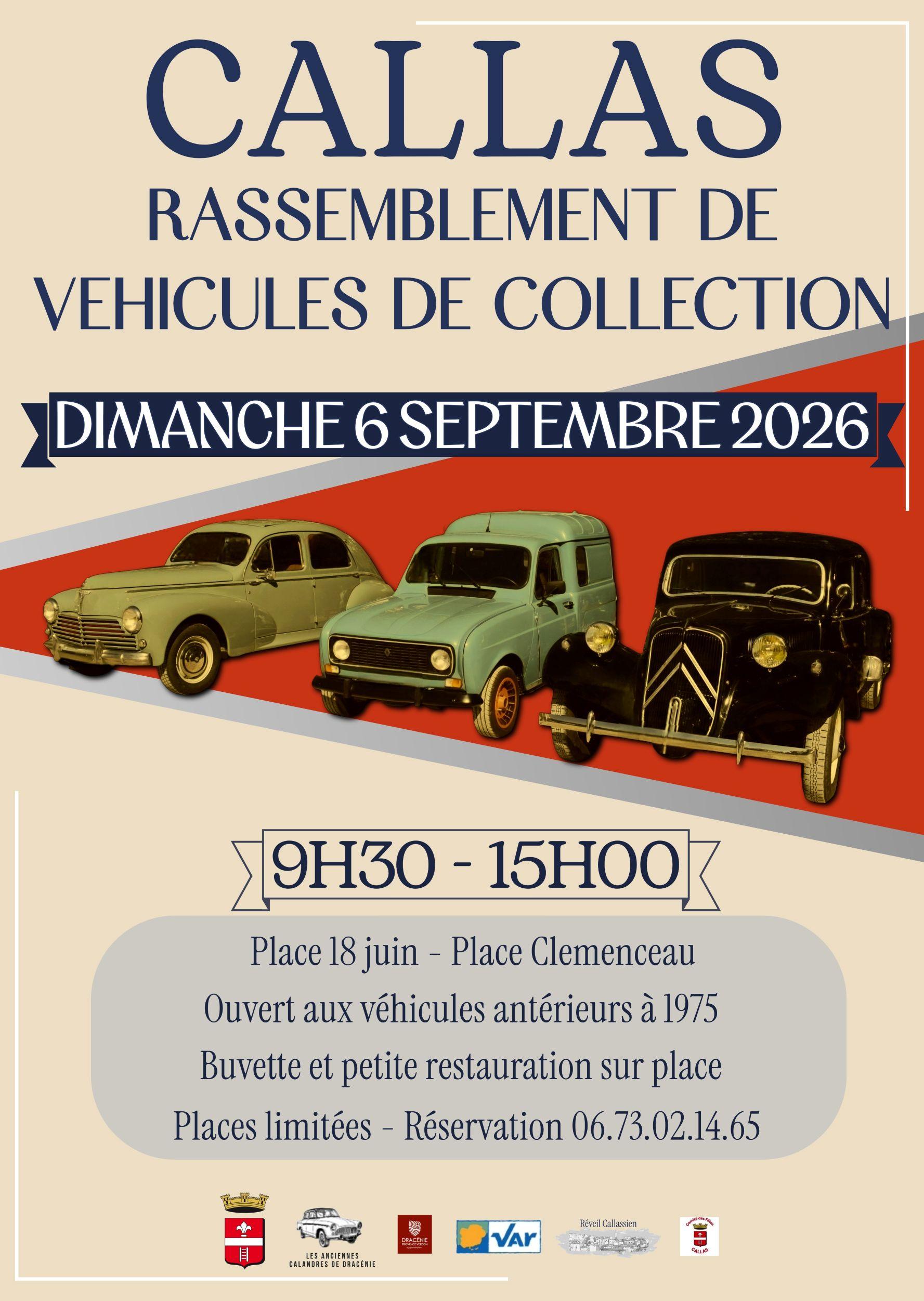 Rassemblement de Véhicules de collection en septembre