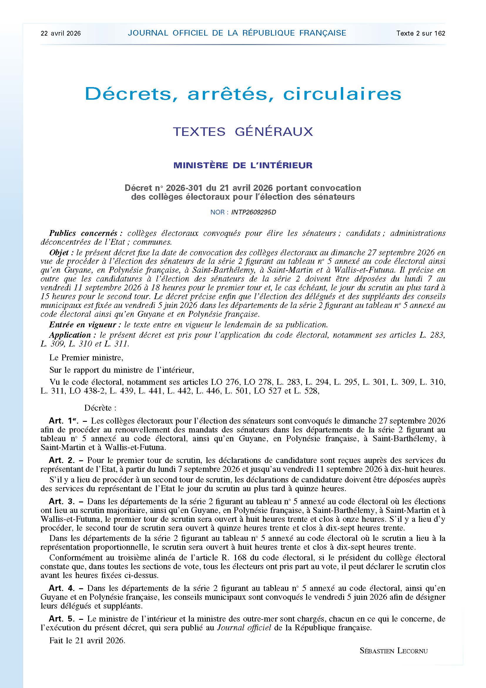 Conseil municipale 29 avril 2026