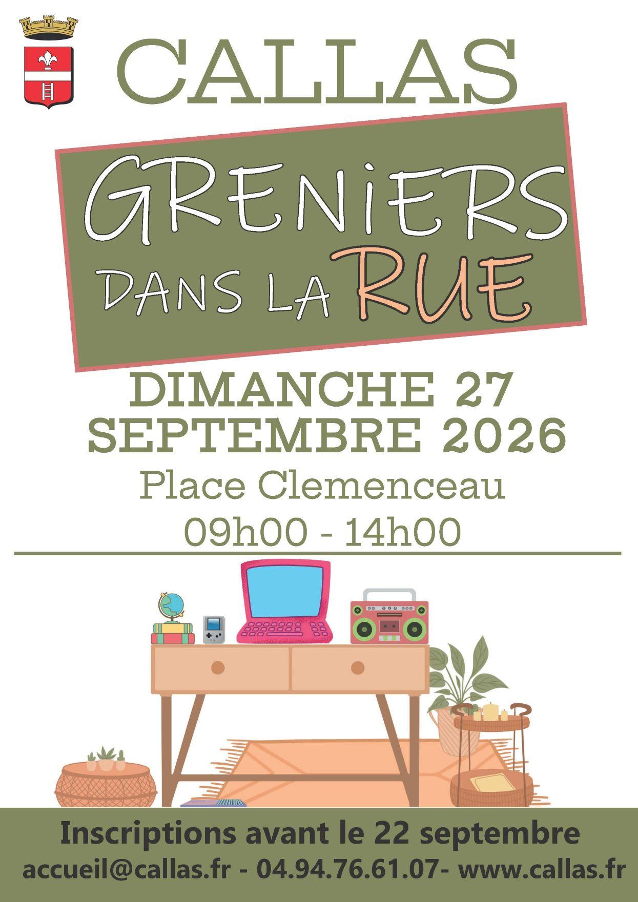 Greniers dans la rue le 27 sept
